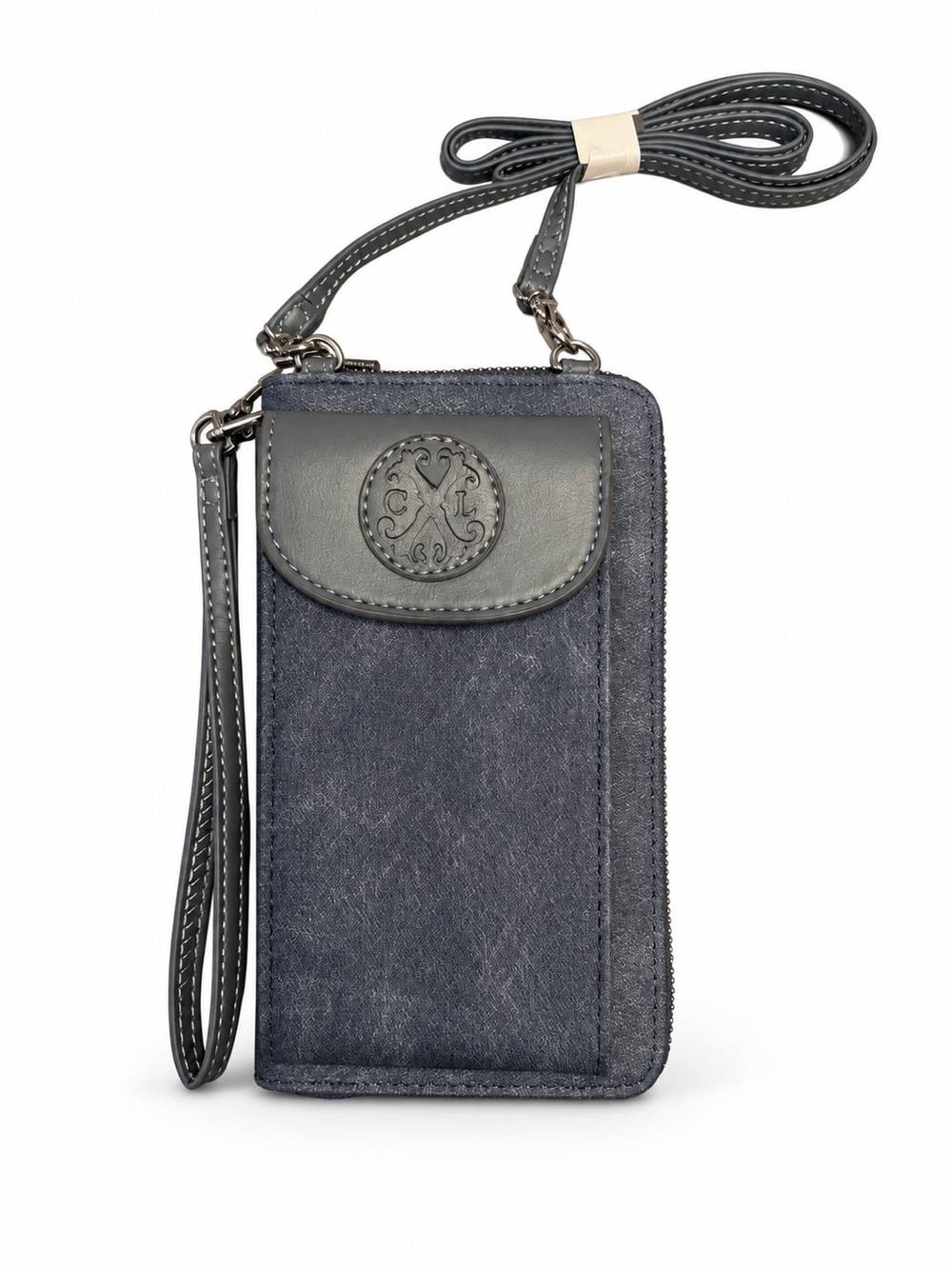 CXL Christian Lacroix Phia Charcoal Phone Crossbody Wallet Wristlet - Picture 2 of 4
